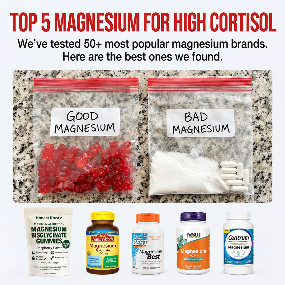 Top 5 magnesium for high cortisol